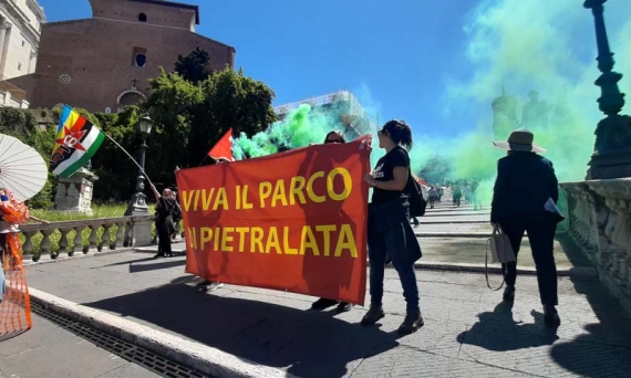 Presidio e Manifestazione per la difesa del Parco di Pietralata