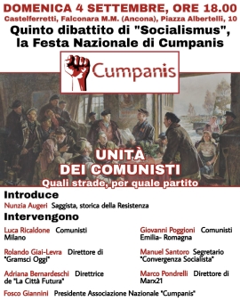 &quot;Socialismus&quot;. Seconda Festa Nazionale di Cumpanis