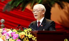 Nguyễn Phú Trọng nella giornata d’apertura del XIII Congresso del Partito Comunista del Vietnam