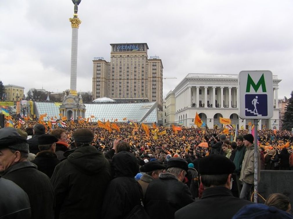 Morning first day of Orange Revolution