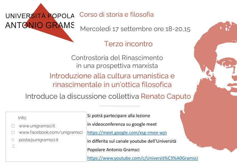Controstoria del Rinascimento III incontro: introduzione filosofica alla cultura umanistica e rinascimentale