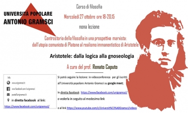 Dalla logica alla gnoseologia di Aristotele, IX lezione del corso di filosofia