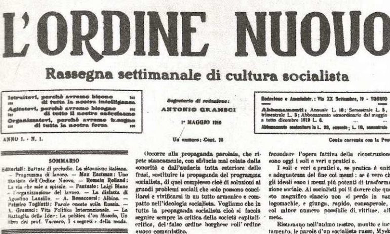 Cento anni de L’Ordine Nuovo: un’esperienza ancora viva?