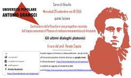 V lezione del corso di filosofia: Gli ultimi dialoghi platonici