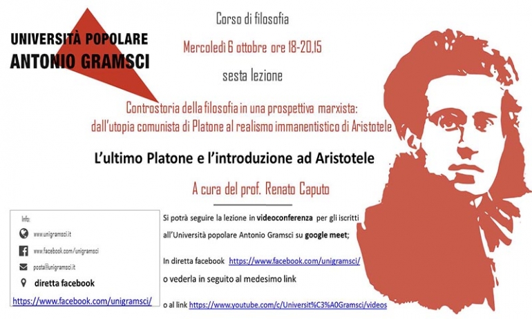 VI lezione del corso di filosofia: l’ultimo Platone e l’introduzione ad Aristotele