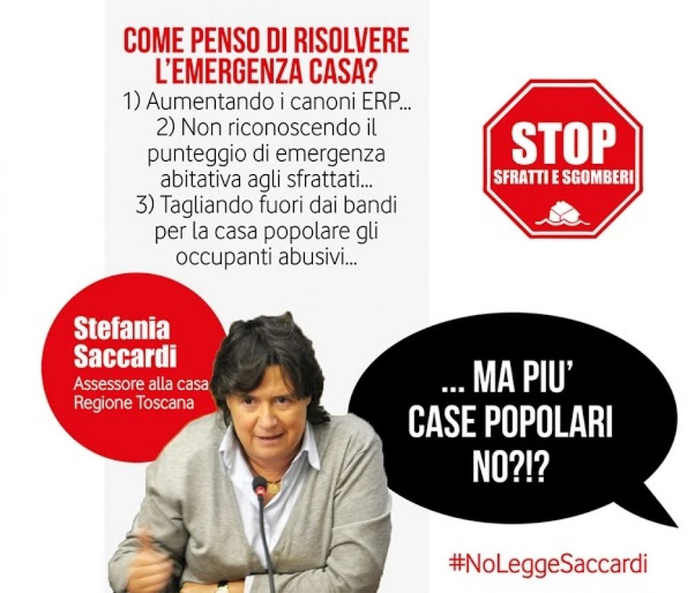 La rabbia degli inquilini contro la Legge Saccardi