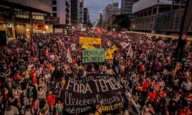 San Paolo. Più di centomila manifestanti contro Temer