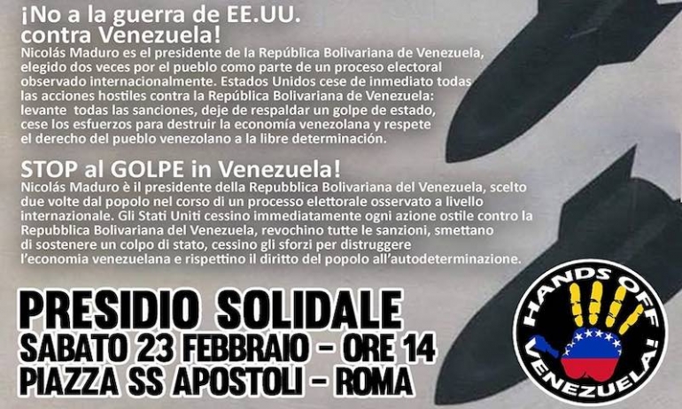 In difesa della rivoluzione Bolivariana, del Governo Maduro e dell’autodeterminazione dei popoli mobilitiamoci!