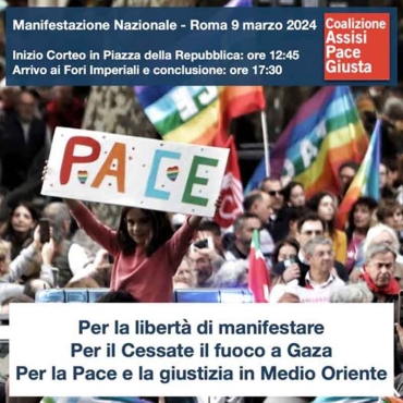 PER LA LIBERTA', PER LA PACE. In piazza il 9 marzo!