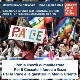 PER LA LIBERTA&#039;, PER LA PACE. In piazza il 9 marzo!