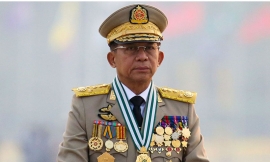 Min Aung Hlaing, capo dell’esercito e attuale leader de facto del Myanmar.